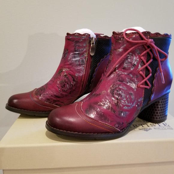 Spring Step L'ARTISTE LIZEIT bootie. Bordeaux Multi Size EU 35 US 5 - Picture 5 of 9